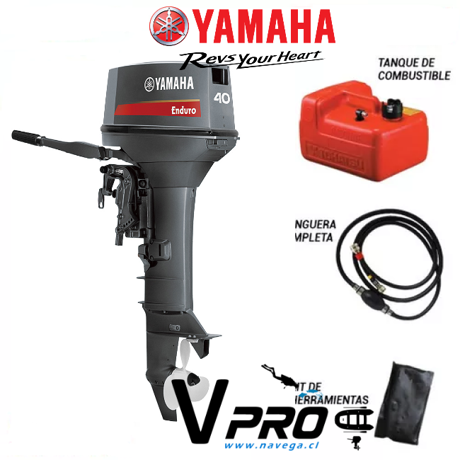 Yamaha Motor Fuera De Borda 2 Tiempos Yamaha 40 Hp Enduro E40xmhl